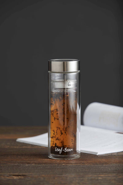 LEAF & BEAN - TEA INFUSER FLASK - GLASS