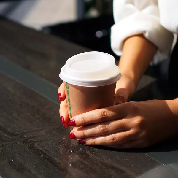 COFFEE CUP LID - PLA - CLEAR - 80MM - 6-10oz