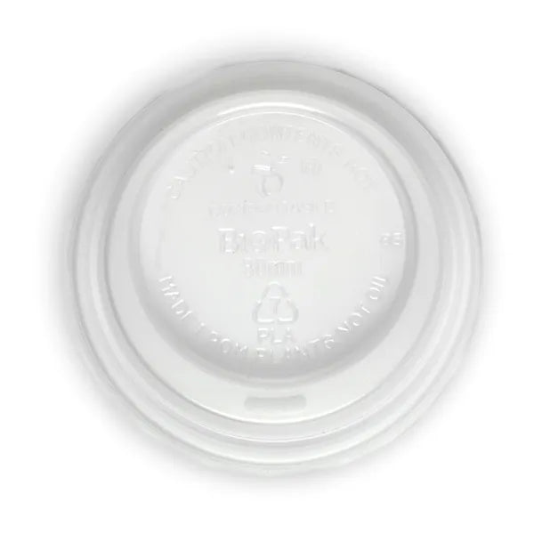 COFFEE CUP LID - PLA - CLEAR - 80MM - 6-10oz