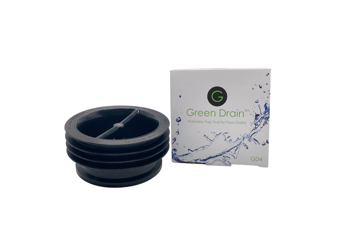 GREEN DRAIN - WATERLESS HYBRID TRAP SEAL - 3.5-4″ (90-100MM)