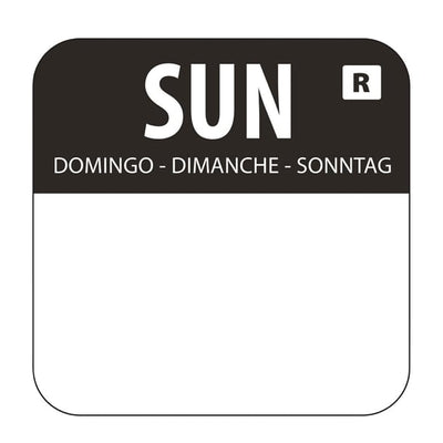 DAY DOT FOOD PREP LABELS - 24MM - SUNDAY