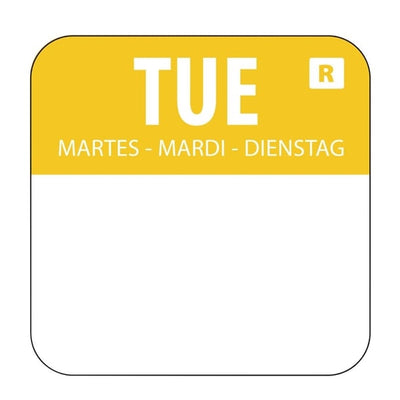 DAY DOT FOOD PREP LABELS - 24MM - TUESDAY