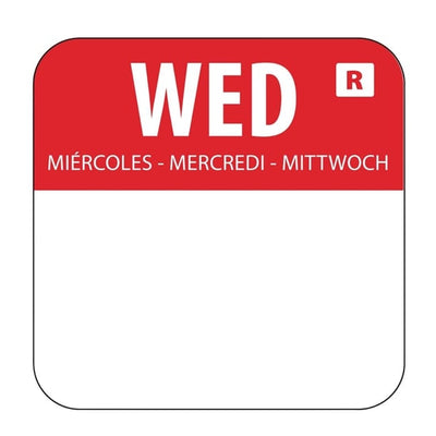 DAY DOT FOOD PREP LABELS - 24MM - WEDNESDAY