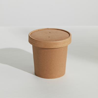 FOOD CONTAINER & LID COMBO - KRAFT - 12OZ