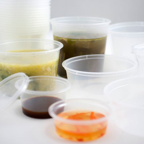 PORTION CUP FLAT LID - PET - CLEAR - 120ml/4oz
