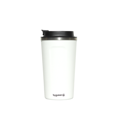 GO GREEN - REUSABLE COFFEE CUP - 510ML - WHITE