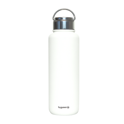 GO GREEN - REUSABLE WATER BOTTLE - 936ML - WHITE