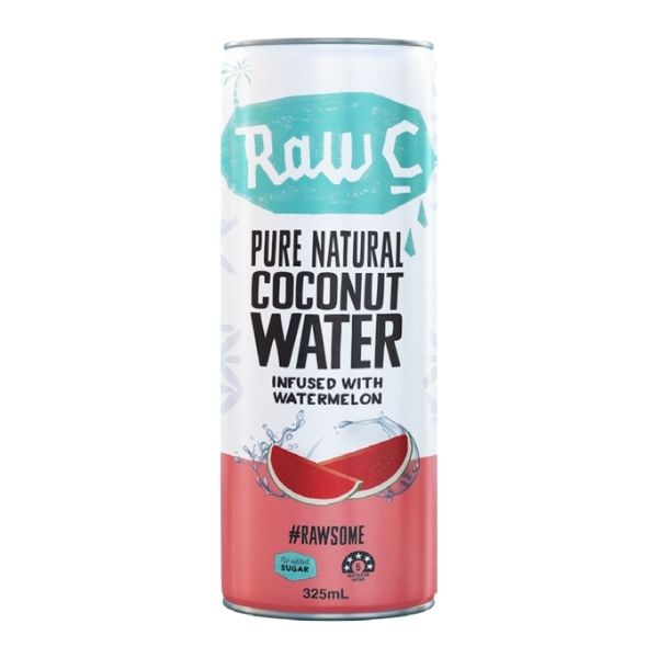 RAW C - COCONUT WATER - WATERMELON CAN 325ML (CTN 12)