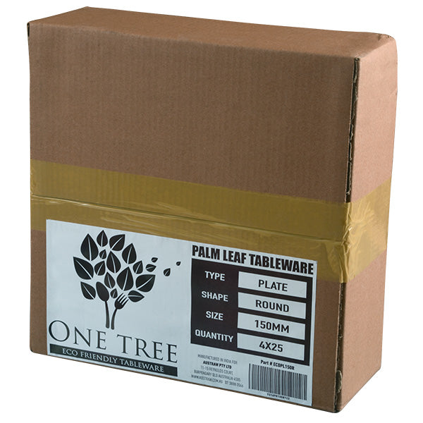 ONE TREE - PALM LEAF - ROUND PLATE - 150MM
