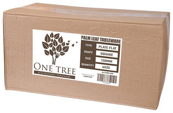 ONE TREE - PALM LEAF - SQUARE PLATE - 150MM