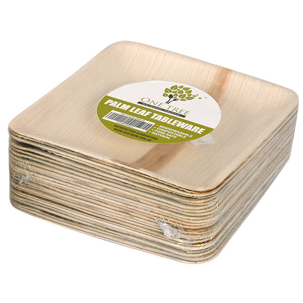 ONE TREE - PALM LEAF - SQUARE PLATE - 180MM