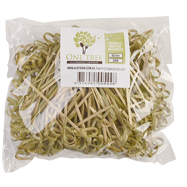 ONE TREE - KNOTTED SKEWER - 80mm - BAMBOO