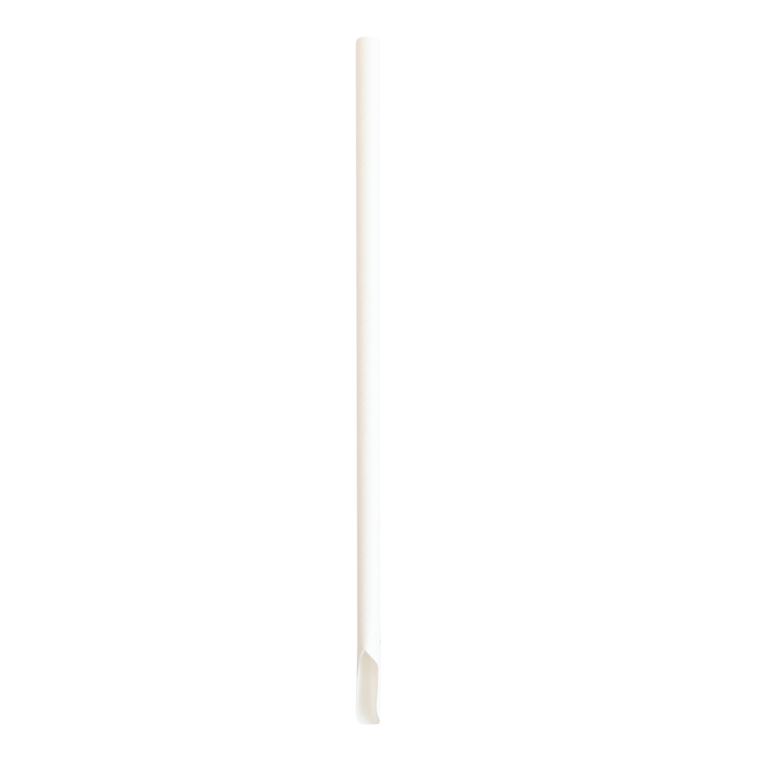 ECO STRAW - 4 PLY SPOON STRAW - PAPER STRAW - WHITE