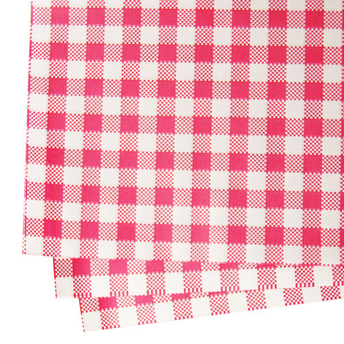 GREASE PROOF PAPER - PATTERNED - RED CHECKERED (PCK 200)