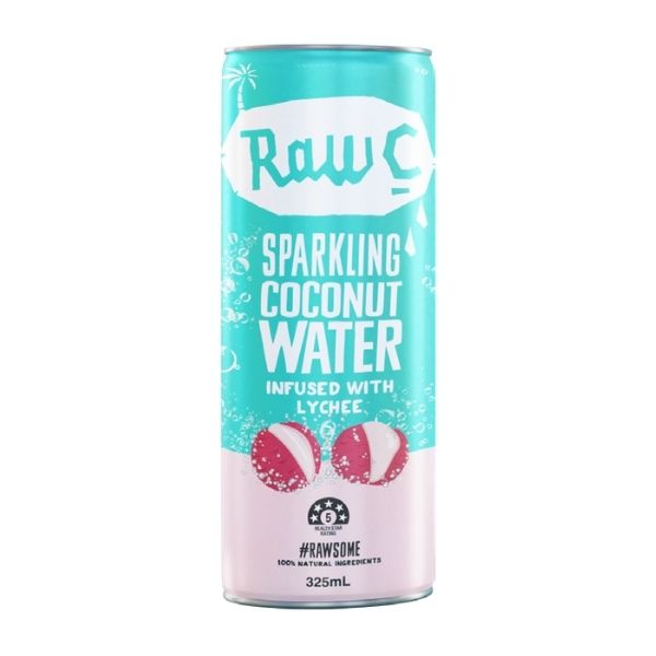 RAW C - SPARKLING COCONUT WATER - LYCHEE CAN 325ML (CTN 24)