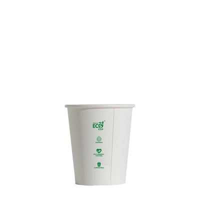 CUP - SINGLE WALLED - AQUEOUS - PLAIN WHITE - 4oz / 120ml - 62mm Ø