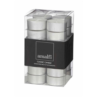 CLASSIC UNSCENTED - TEA LIGHT CANDLES - 28 PACK