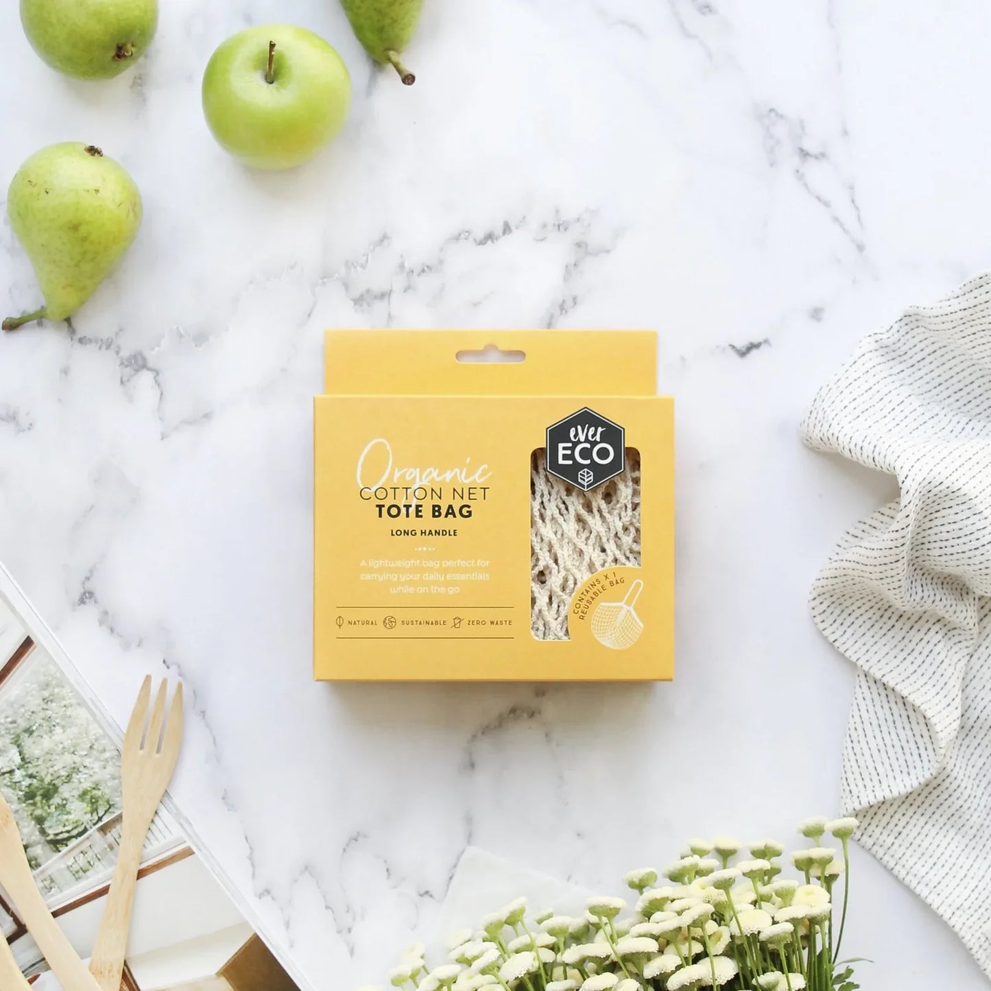 EVER ECO - REUSABLE COTTON NET TOTE BAG