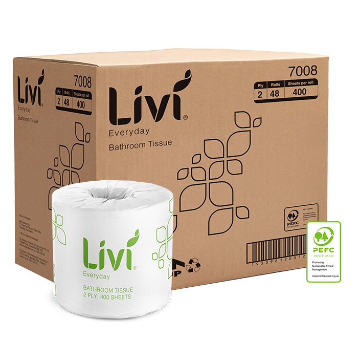 LIVI - TOILET TISSUE - 2 PLY 400 SHEETS - CTN 48