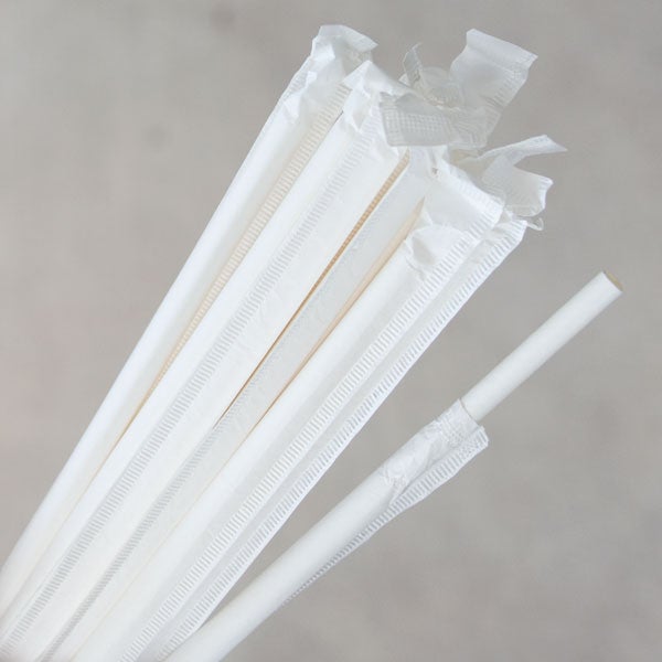 ECO-STRAWS - REGULAR SLIM PAPER WRAPPED - 3 PLY - BLACK