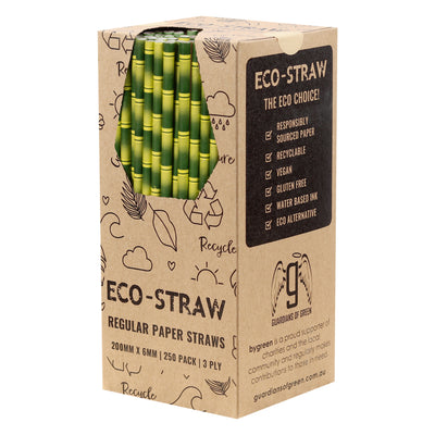 ECO-STRAW - REGULAR - PAPER STRAW - 3 PLY  - BAMBOO