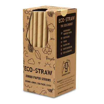 ECO-STRAW - JUMBO - PAPER STRAW - 3 PLY - KRAFT