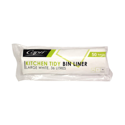 GARBAGE BAG - 36L TIDY ON ROLL WHITE 58CM (CTN 20)