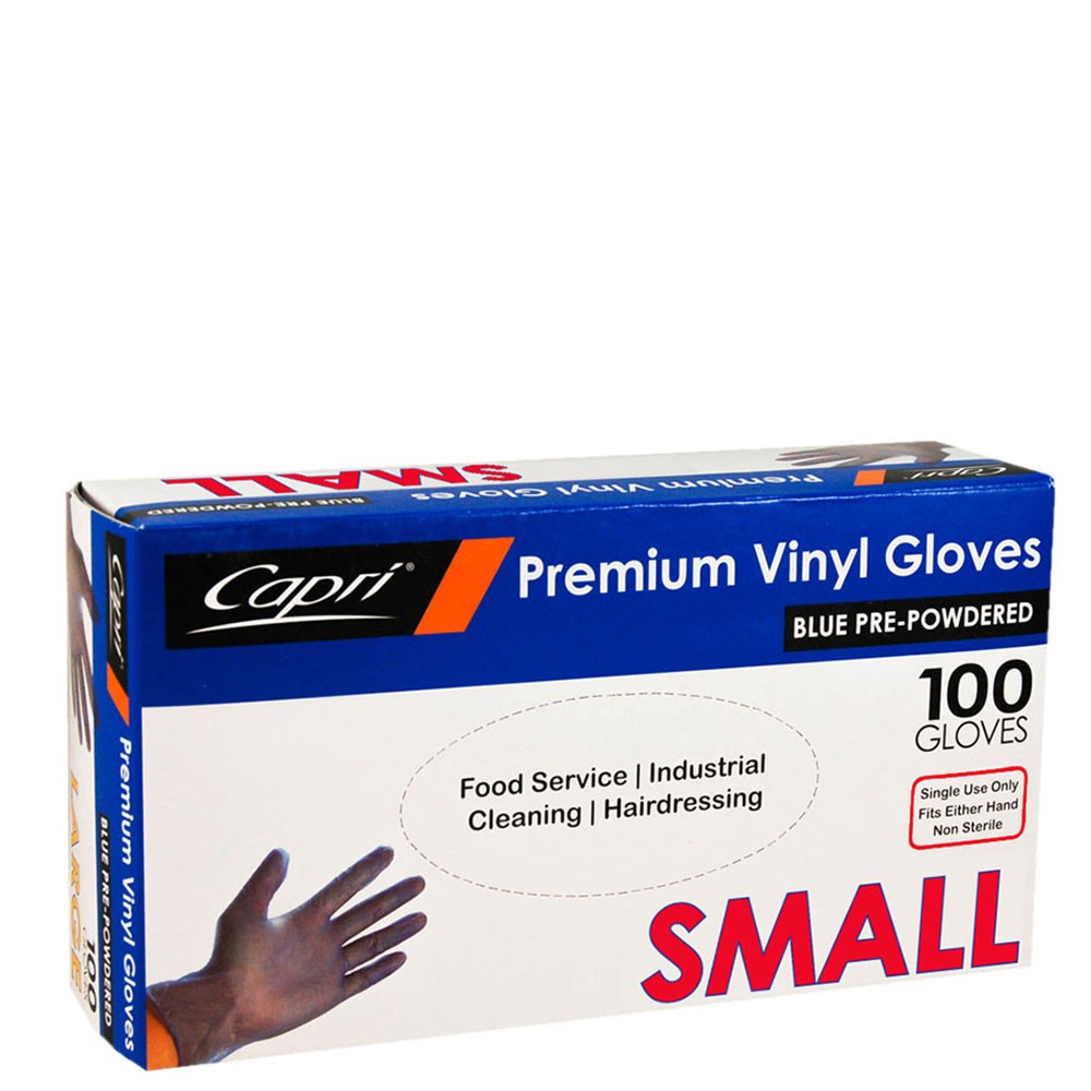 GLOVES - POWDERED - BLUE - SMALL