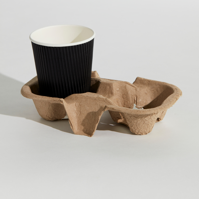 CUP CARRY TRAY - 2 CUP PULP