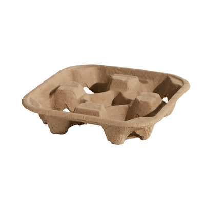 CUP CARRY TRAY - 4 CUP PULP