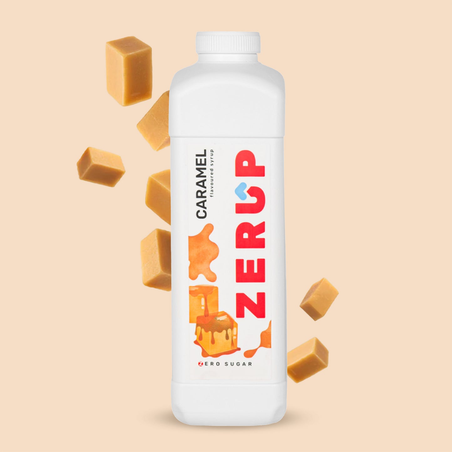 ZERUP - CARAMEL SYRUP - SUGAR FREE - 1 LITRE