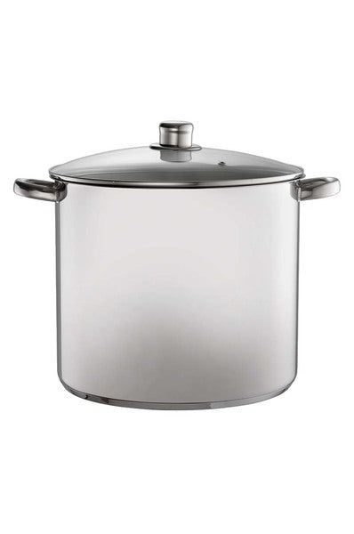 DAVIS & WADDELL - ARGON STOCK POT WITH GLASS LID - 16.5L