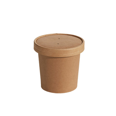 FOOD CONTAINER & LID COMBO - KRAFT - 12OZ