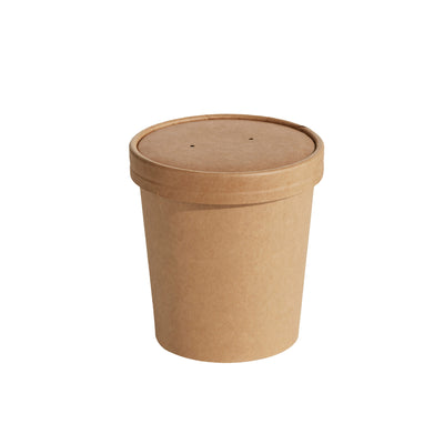 FOOD CONTAINER & LID COMBO - KRAFT - 16OZ