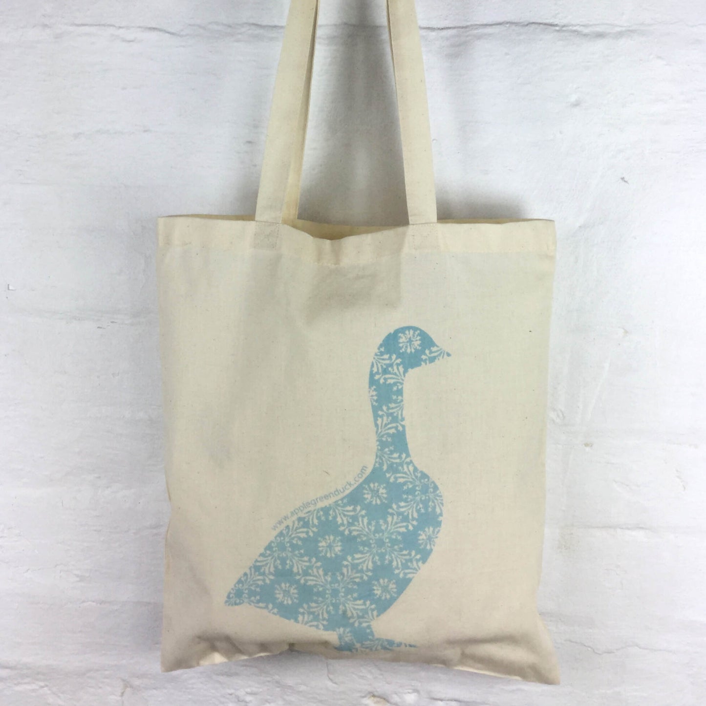 APPLE GREEN DUCK CALICO SHOPPING BAGS