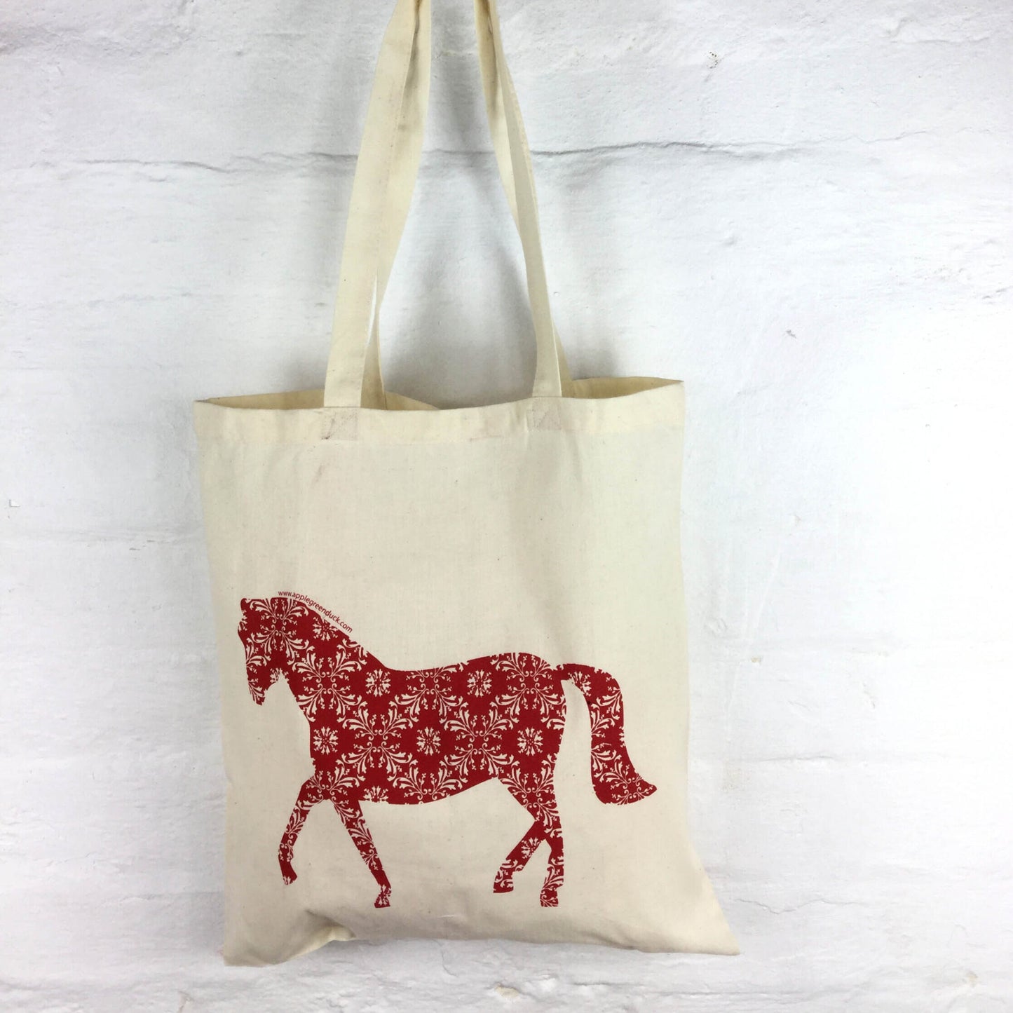 APPLE GREEN DUCK CALICO SHOPPING BAGS