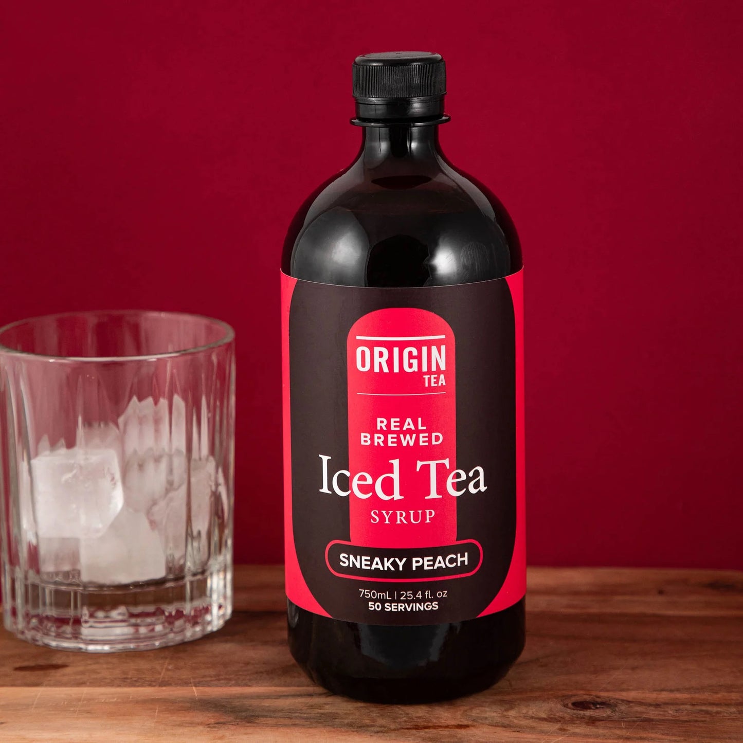 ORIGIN TEA - ICED TEA SYRUP - 750ML - SNEAKY PEACH