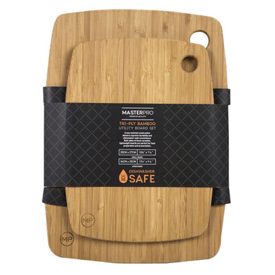 MASTERPRO - TRI-PLY BAMBOO UTILITY BOARD SET - 2 PIECE