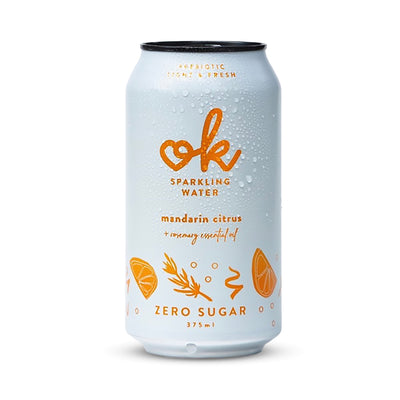 OK BOOCHA - SPARKLING WATER - MANDARIN - 375ML - CTN OF 16 CANS