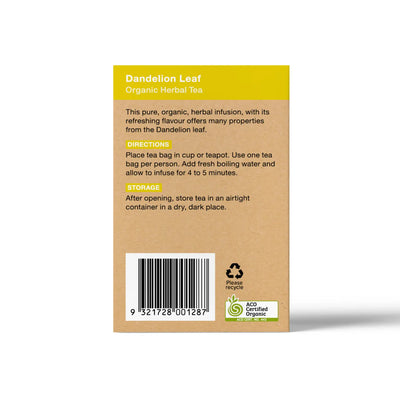 PLANET ORGANIC - DANDELION LEAF TEA BAGS - 25 BAGS