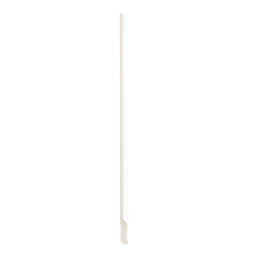 ECO-STRAW - 4 PLY SPOON PAPER STRAW - WRAPPED - WHITE