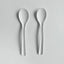 PAPER YOGHURT MINI SPOONS - WHITE