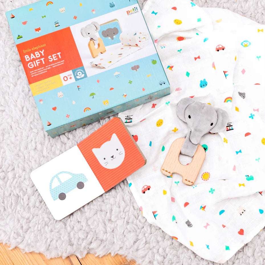 PETIT COLLAGE - LITTLE ELEPHANT BABY GIFT SET