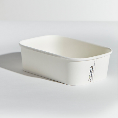 PAPER WAY CONTAINER - PLA - 650ML - WHITE