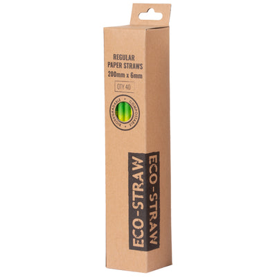 ECO-STRAW - PAPER STRAWS - RETAIL PACKS - BAMBOO PRINT