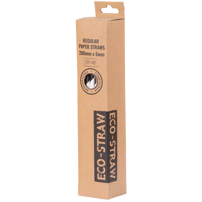 ECO-STRAW - PAPER STRAWS - RETAIL PACKS - BLACK STRIPE