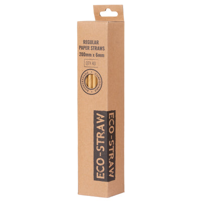 ECO-STRAW - PAPER STRAWS - RETAIL PACKS - KRAFT