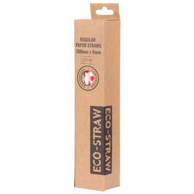 ECO-STRAW - PAPER STRAW - RETAIL PACKS - RED STRIPE