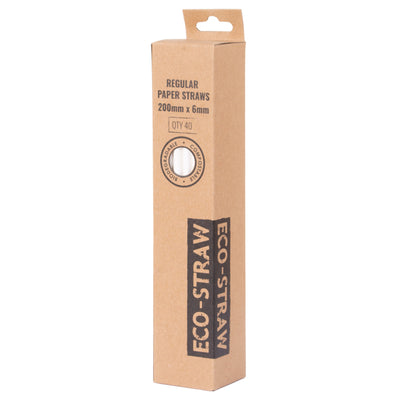 ECO-STRAW - PAPER STRAWS - RETAIL PACKS - WHITE