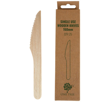 ONE TREE - WOODEN KNIFE - 25 PACK
